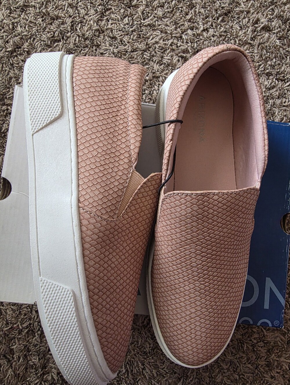 Arizona Jean Company Blush Pink Slip-On Platform Sneakers
